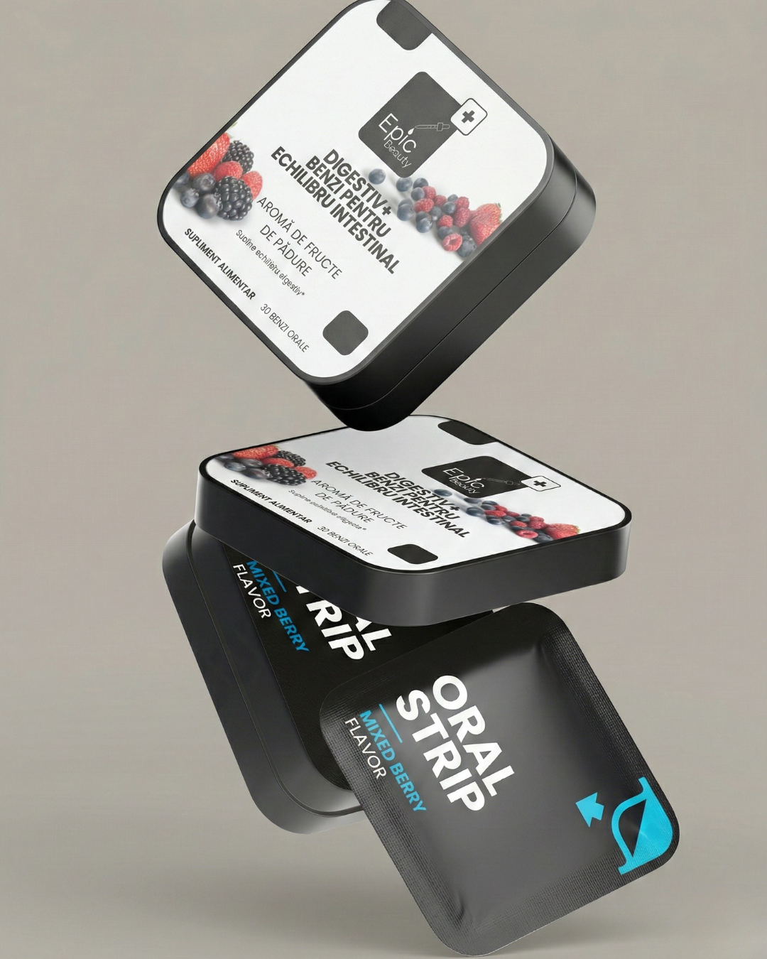 Digestiv+ Echilibru Intestinal - Stripuri cu Probiotice și Enzime