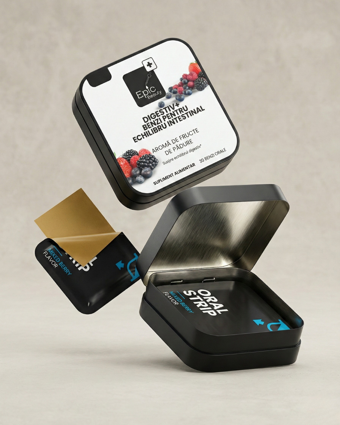 Digestiv+ Echilibru Intestinal - Stripuri cu Probiotice și Enzime