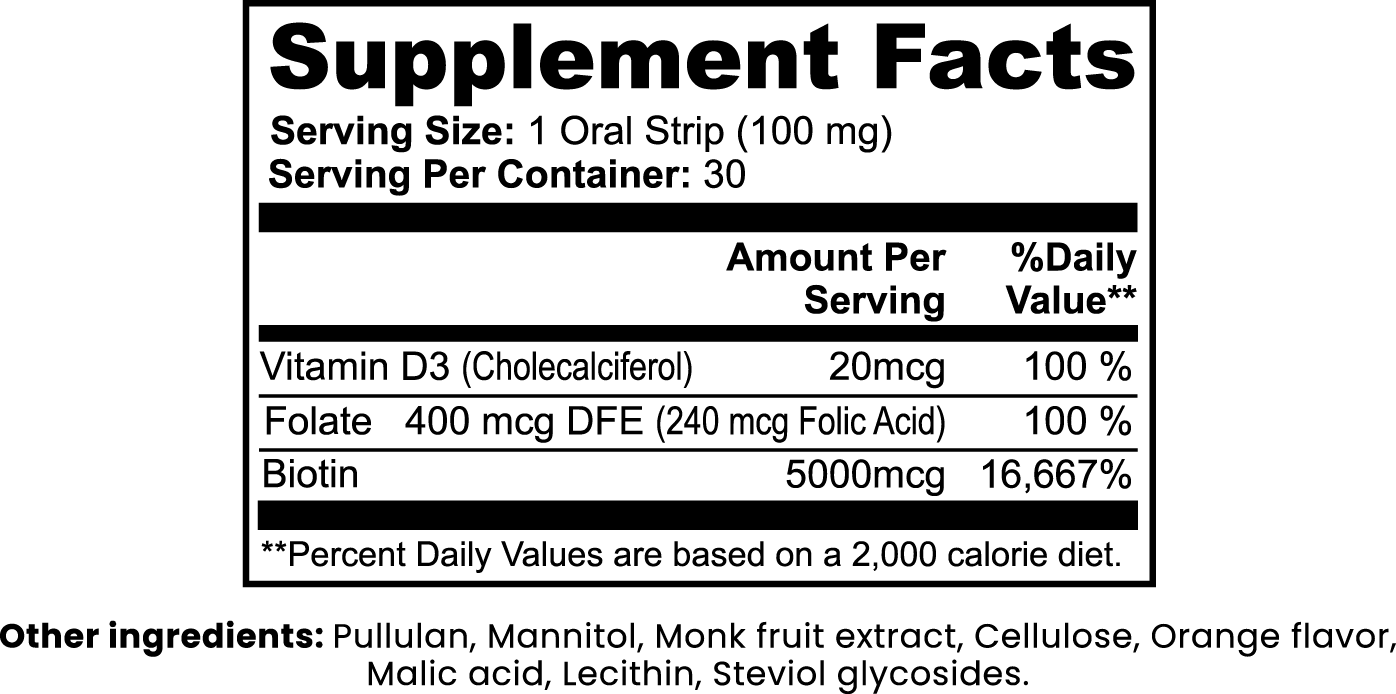 BENZI PENTRU PĂR, PIELE ȘI UNGHII - supliment alimentar cu biotină, folat și vitamina D3