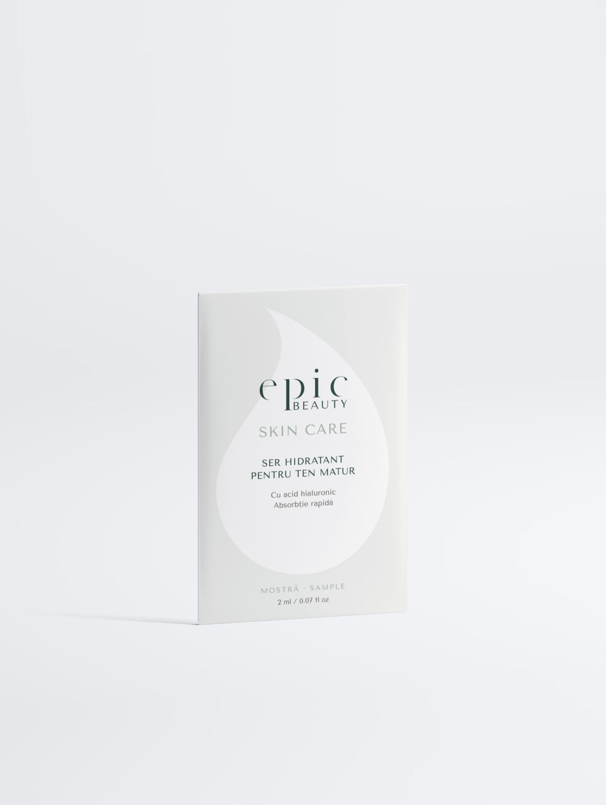 Ser hidratant pentru ten matur, mostră 2 ml, plic Epic Beauty, față