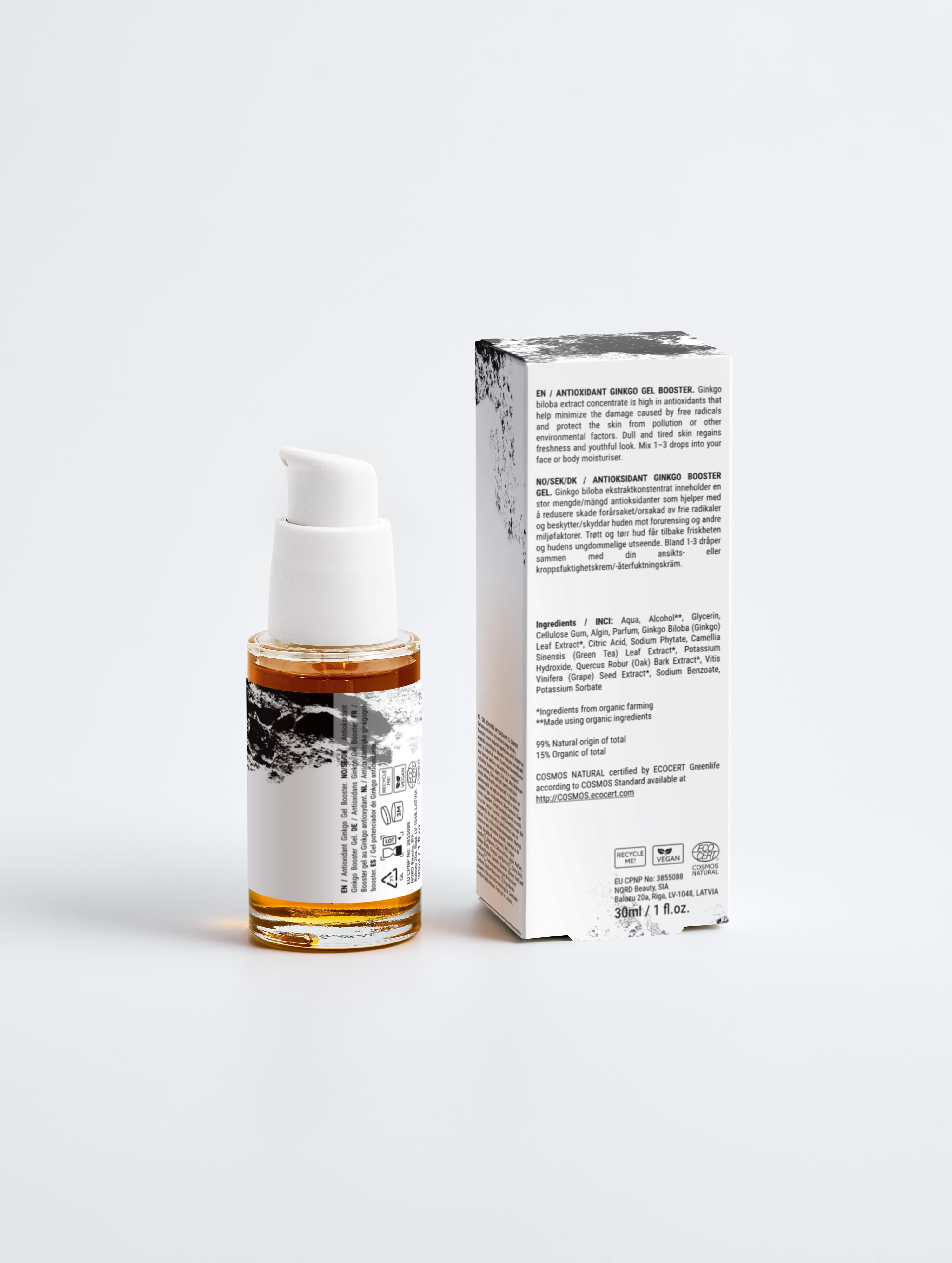 Gel booster antioxidant cu extract de Ginkgo biloba